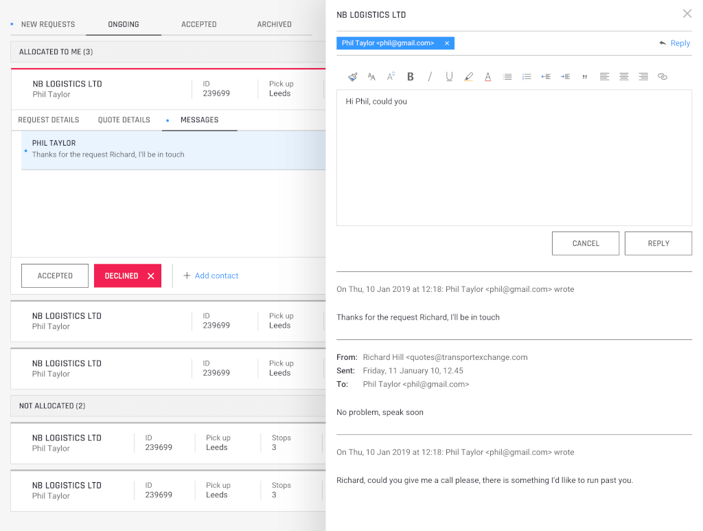 Web application for logistics companies, image 4 Web application for logistics companies, image 4